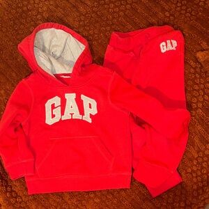 GAP Kids Bright Red Hoodie and Joggers Set
